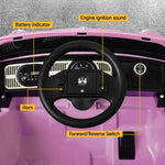 Kids Ride On Car Licensed Volkswagen Beetle Electric Toys Horn Remote 6V Pink RCAR-LS-VOLK-BEETLE-PK