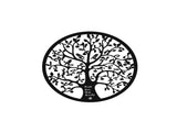 Artiss Metal Wall Art Hanging Sculpture Home Decor Leaf Tree of Life Round Frame MWA-B-ROUN-01-BK