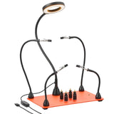 VEVOR Magnetic Helping Hands Soldering Station 3X LED Magnifying Lamp 4 PCB Holders V952-FZSHJZ4GFZS4APD39001V9