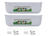 2PCS Hanging Poultry Feeder Plastic Livestock Feeding Trough for Chicken Geese Sheep Deer Dog White V1294-YM0901-3111250052412