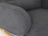 Levede Fleece Rocking Chair with footstool CH1132-GY
