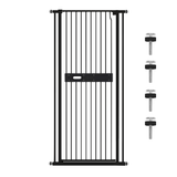 Alston Extra Tall 150cm Baby Pet Security Gate Balck Safety Gate Easy Fit Fence Two Way Opening No V985-CATPROOFDOOR