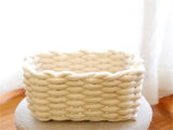 Small Cat Ears Toy Organizer, Woven Cotton Rope Basket, Decorative Nursery Bins & Boxes Gift Basket V1189-LWWAL-20260401-06447