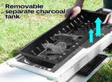Portable Large Barbecue Charcoal Grill Stove Foldable Kebab Stainless Steel BBQ Grill With 2 Grill V985-PATIOBBQGRILL