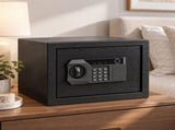 Levede Safe Box Fingerprint Lock Steel Home Safe 14L LED Light Alarm Black SAFE1007-AU