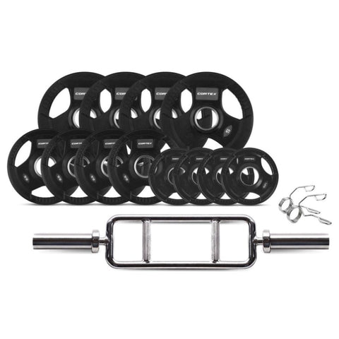 CORTEX 45kg Tri Bar V2 50mm Olympic Weight Set V420-CSWP-OTGV2SET-D