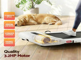 Everfit Treadmill Electric Walking Pad Under Desk Home Gym Fitness 400mm White TMILL-400-2IN1-WH