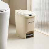 Kitchen Trash Can, Plastic Waste Bin with Odor Protection of Lid, Auto Trash Can with Hands Push V1192-AZ-W-21894