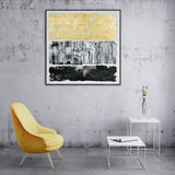 120X120cm Tonal Trilogy Black Framed Hand Painted Canvas Wall Art V411-SOK-HMTWF-12693G