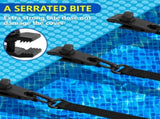 24 Pcs Pool Cover Reel Attachment Kit, Inground Swimming Pool Cover Straps and Clips, V1259-DP01-A-3391
