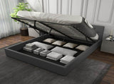 Milano Capri Luxury Gas Lift Bed With Headboard - Grey No.28 - King ABM-10001608