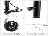 Devanti Heated Towel Rail with Timer Vertical Electric Heater Warmer Rack Black TW-C-109W-1T-BK