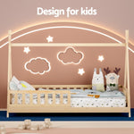 Artiss Bed Frame Wooden Kids House Frames Oak PUAH WBED-PUAH-S-PN-AB