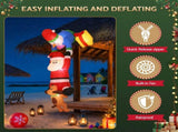 Jingle Jollys Christmas Inflatable Climbing Santa 3.5M Height LED Decorations Illuminated XMAS-INF-SNOWMAN-CLIMB-8FT