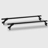 120cm Universal Rain Gutter Car Roof Rack Cross Bars Black Adjustable Brackets Large V610-ROORAC-RG-BLA-120-24