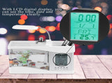 Multifunctional USB Rechargeable Mini Fish Tank Aquarium with Clock Function LED Light White V1294-YM0727-JY05831-01