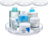 4 Pack 9 Inch Clear Acrylic Lazy Susan, Non-Skid Turntable Organizer for Cabinet, Kitchen, Pantry V1259-DP01-A-4574
