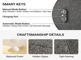 Three-in-One Smart Lumbar Massage Pillow with Airbag Stretch Support, Vibration Massage, and V1341-ZY-4RKHYW4Q-GREY
