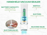 Portable Handheld Compact Vacuum Sealer Machine with 30 Reusable Bags V1263-JX-7236