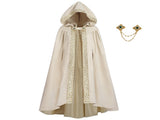Cloak with Hood Women Renaissance Hooded Medieval Cloak Witch Robe Cape Hooded Cape Bridal Cloak V1192-AZ-W-0157