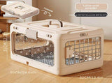Foldable Pet Travel Carrier, PP Material with Reinforced Iron Mesh, Four Colors Available, Spacious V1232-ZDCWX-001