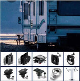 2PCS Black Central Locking T Handle Whale Tail Lock Folding Trailer Ute Canopy V201-BCJHDHBZ139X2