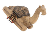 Camel Statue Durable Resin Flat Bottom Retro Style Exquisite Luster Camel Ornament for Home Office V1294-YM0717-3115220081311