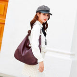 Womens Hobo Shoulder Bag, Vintage PU Leather Large Capacity Tote With Zipper And Adjustable Strap V1237-ZY-807-217