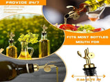 24pc Olive Oil Spout Stainless Steel Weighted Bulk Self-Closing Bottle Pourers for Wine Syrup Home V1258-DP02-C-2842
