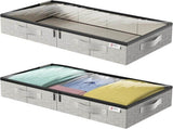 2 Pack Underbed Storage Bags with Reinforced Handles and Clear Window, Storage Boxes for Clothes, V1237-ZY00B0C2BQQ24Q