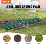 VEVOR Lawn Leveling Rake, 48"x10" Level Lawn Tool, Heavy-duty Lawn Leveler with 78" Steel Extended V952-CPPZP1048000TBPBMV0