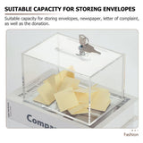 Clear Acrylic Donation Box with Lock for Home Use Practical and Safe V1192-AZ-W-30480