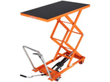 Hydraulic Lift Table Cart, 330lbs Capacity 50" Lifting Height, Manual Double Scissor Lift Table with V952-SJYYSJPTCCS4BSRWBV0