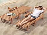 Chaise Chair, 181 kg Weight Capacity, 6 Positions Adjustable Patio Chair, Outdoor HDPE V952-HDPESLTYGDTYYCZAV001V0