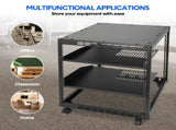 Alston 12U Open Frame Server Rack Hifi Device Rack with Vented Shelves Heavy Duty 4-Post AV/IT V985-12UOPENCABINET