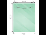 150cm Frameless Glass Sliding Shower Door With Gold Rail and Wall Channel for Modern Bathrooms V63-913151