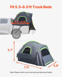 Truck Tent 5.5-6.0ft Waterproof PU2000 Truck Bed Camping Tent 2-3 Person V952-CZZPPTK5560FS3CYXV0
