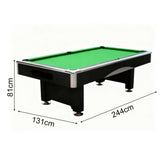 8Ft Billiard Table, Velvet Tablecloth with Accessories - Blue V1316-P181A08-LAN