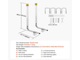 Boat Trailer Guide, 1175mm with LED Light Trailer Guide Poles, 2PCS High-Hardness Steel Guide-Ons, V952-CTCDGDLXBS40N0BCN001Y3