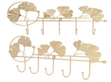 Wall Coat Rack Ginkgo Leaf Design Simple Elegant Style Wide Application Wall Mounted Coat Rack for V1294-YM0715-3115220053411