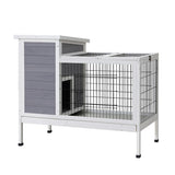 i.Pet Rabbit Hutch Chicken Coop 97cm x 49cm x 86cm Chicken Coop Large Run Wooden Outdoor Cage House PET-GT-RH915L-GW