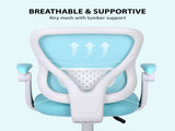 Kids Desk Chair - Children Office Study Seat with Footrest CILO - Blue V274-FT-OC-2615-FBU