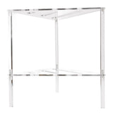 Acrylic Corner Shower ShelfShower Organizer, Corner Shower Shelf Hollow Design 2 Tier Clear for V1369-AZ3-W-16195