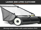 PlantCraft Push Lawn Sweeper, 26" Wide Leaf and Grass Clipping Collector V219-GSWWLKPCP26A