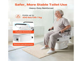 Raised Toilet Seat with Arms, 136.1 kg Load Capacity, 3-Level Adjustable Height, Widened Commode V952-FSSFSJGMTZDDNO6QU001V0