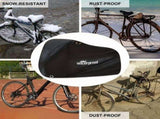 2X Bike Cover for 1 to 2 Bikes, Waterproof Outdoor Bicycle Storage Protector Rain Sun UV Dust Wind V1192-AZ-W-22685