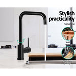 Cefito Kitchen Mixer Tap Mixer Rectangle Sink Faucet Basin Laundry Black TAP-A-82H33-BK