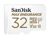 SanDisk Max Endurance 32GB microSD 100MB/s 40MB/s 20K hrs 4K UHD C10 U3 V30 -40&degC to 85&degC Heat V1202-V2-FMS-MSDHEM-032G