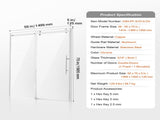 Frameless Shower Door 58-59" x 75" SGCC Tempered Glass 5/16" Chrome V952-WBKSYMTLYSM8XN0RUV0