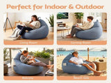 Artiss Outdoor Bean Bag Chair with Filler Splash-Proof Beanbag Sofa for Adults Teens Kids DIY BD-CH-S-GR-3FILLER